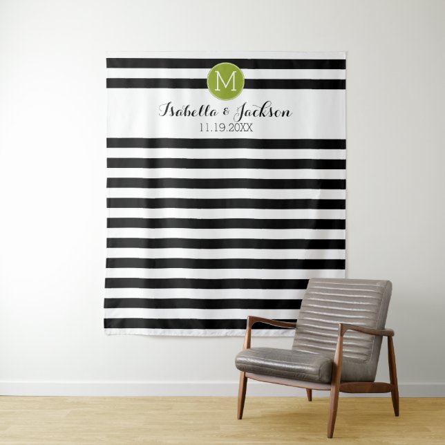 Tapiz Fondo personalizado para fotos de boda con monogra (In situ)