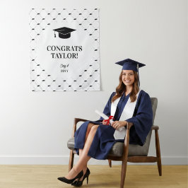 Tapiz Fondo Personalizado para Fotos de Graduación Elega