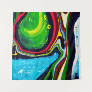 Tapiz Fondo pintado a mano abstracto, acrílico líquido p