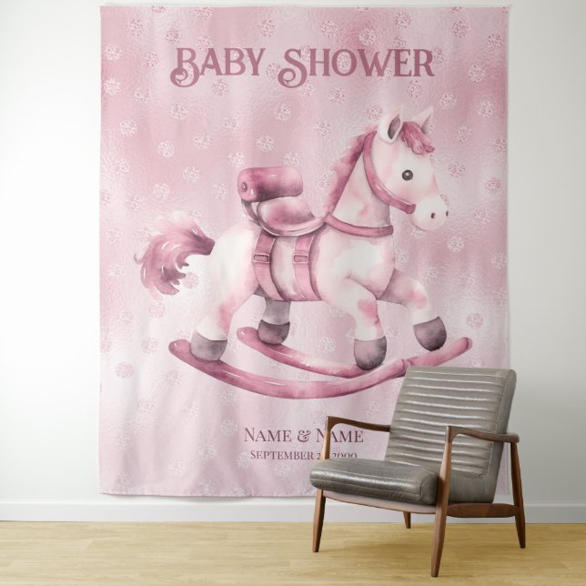 Tapiz Fondo rosado de caballo (In situ)