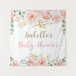 Tapiz Fondo Rubor Floral Baby Shower grande