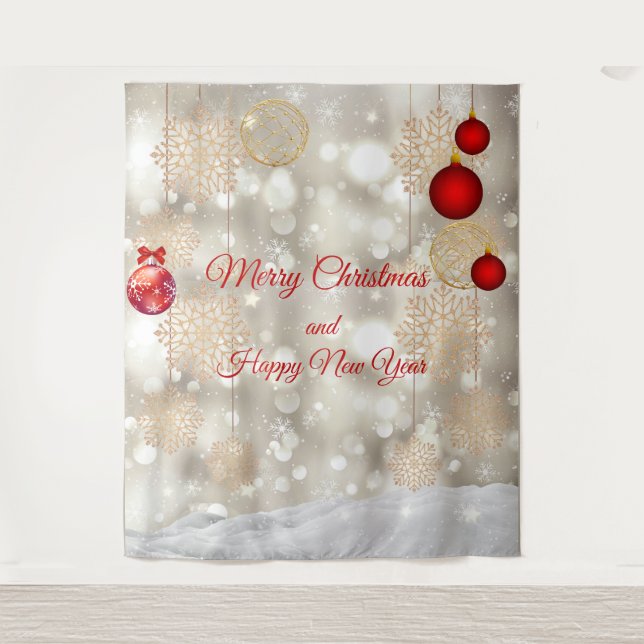 Tapiz Fondo simple de Navidad (Anverso)