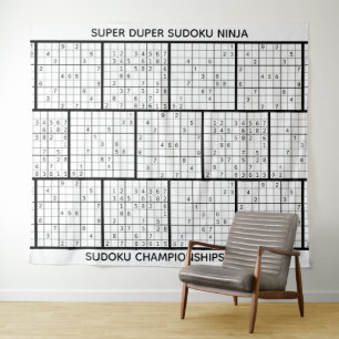 Tapiz Fondo SUDOKU personalizado divertido