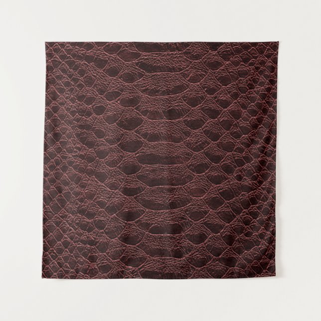 Tapiz fondo - textura de cuero reptil marrón - Croco (Anverso)