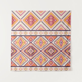 Tapiz Fondo tribal azteca a rayas sin soldadura