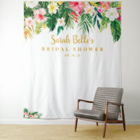 Fondo Tropical Bridal Shower Backdrop Prop