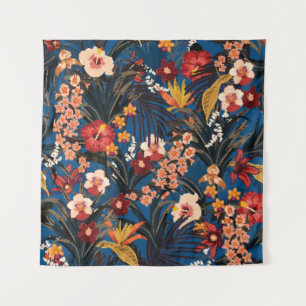 Tapiz Fondo tropical de verano moderno con una selva pro