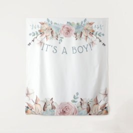 Tapiz Fondo virtual para baby shower de temática bohemio
