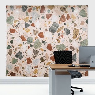 Tapiz Fondo Zoom de Mosaico de Mármol de Losa de Piedra