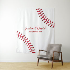 Tapiz Fondos de boda con tema de béisbol