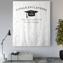 Tapiz Fondos de Graduation Faux Moderno de Fondo Negro