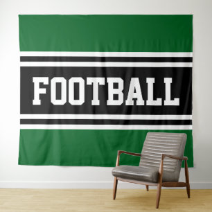 Tapiz FOOTBALL Atletismo Green Black White Carreras Stri