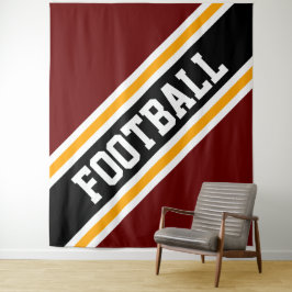 Tapiz FOOTBALL Divertido Audaz Rojo Amarillo franjas inc