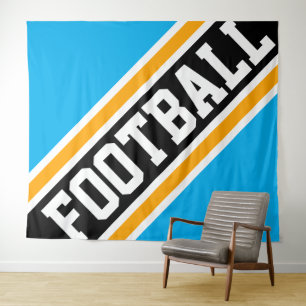 Tapiz FOOTBALL Divertido Negrita Azure Blue Slpes