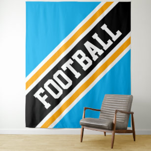 Tapiz FOOTBALL Divertido Negrita Azure Blue Slpes