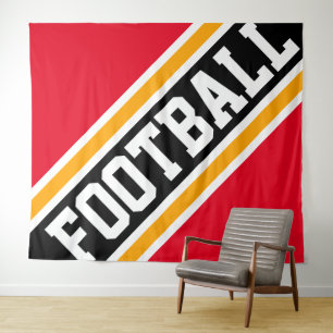 Tapiz FOOTBALL Guay audaz Bandas de Carreras negro rojo