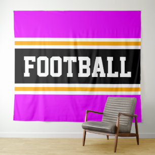 Tapiz FOOTBALL Luminosas rayas rosadas de Carreras amari