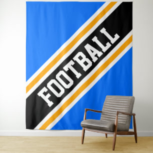Tapiz FOOTBALL Luminoso Azul Amarillo Rojo Bandas Inclin