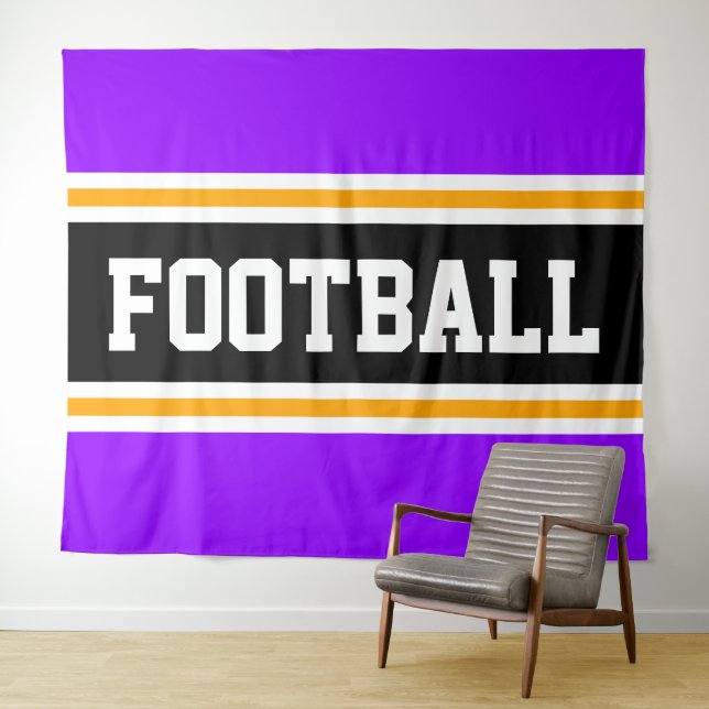 Tapiz FOOTBALL Luminoso Purple Black Yellow Carreras Str (In situ (horizontal))
