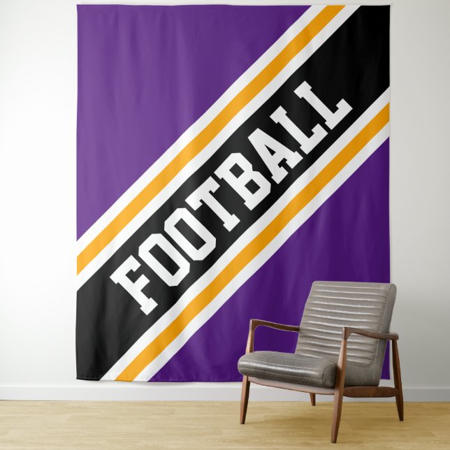 Tapiz FOOTBALL Royal Purple Yellow Black Slpes (In situ)