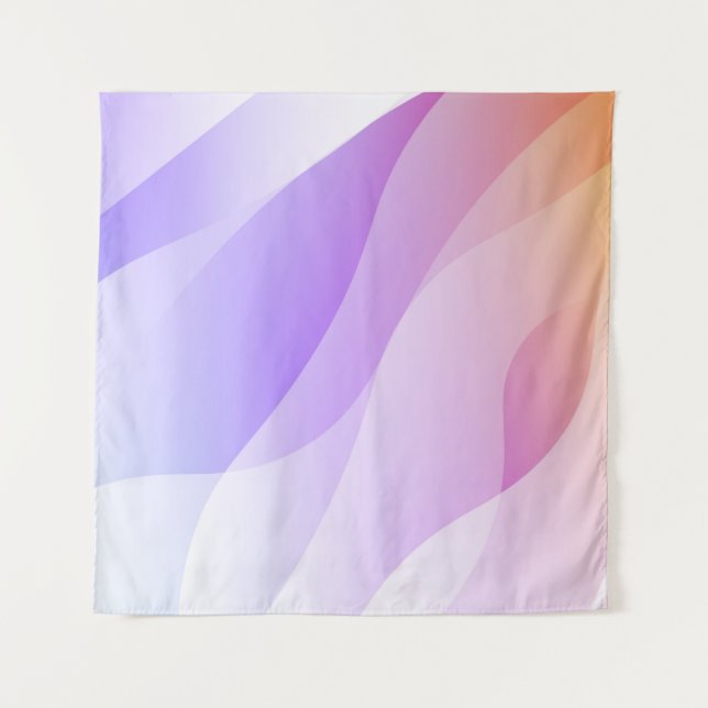 Tapiz Forma de onda geométrica abstracta con gradiente s (Anverso)