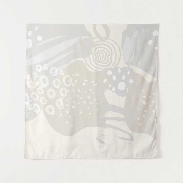 Tapiz Formas abstractas contemporáneas Líneas Círculos P (Anverso)