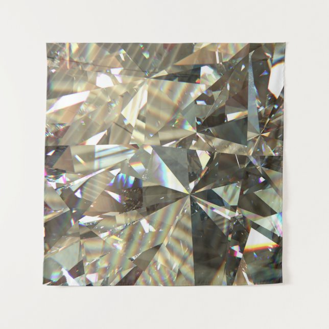 Tapiz Formas de diamante triangular: textura en capas. (Anverso)