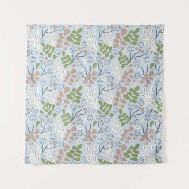 Tapiz Formas orgánicas botánicas (Anverso)