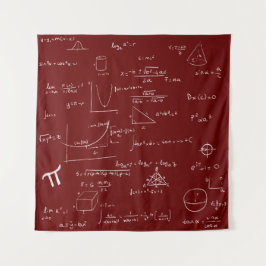Tapiz Fórmulas Ecuaciones Matemáticas Escritas a Mano Gr