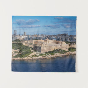 Tapiz Fort Manoel y Sliema desde La Valeta, Malta