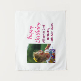 Tapiz Foto clásico moderno agregar nombre fecha feliz cu