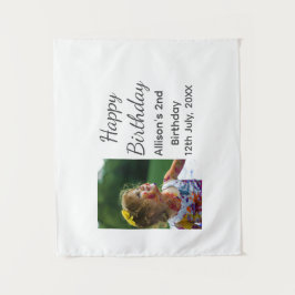 Tapiz Foto clásico moderno agregar nombre fecha feliz cu