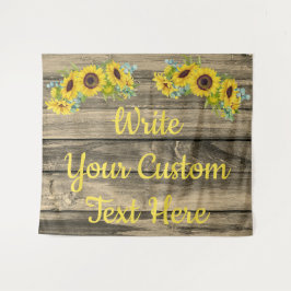 Tapiz Foto De Booth Con Fondo De Aniversario Rústico