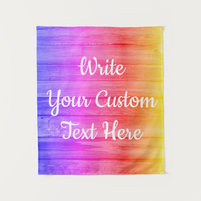 Tapiz Foto de Booth con fondo de Rainbow Birday Party (Anverso)