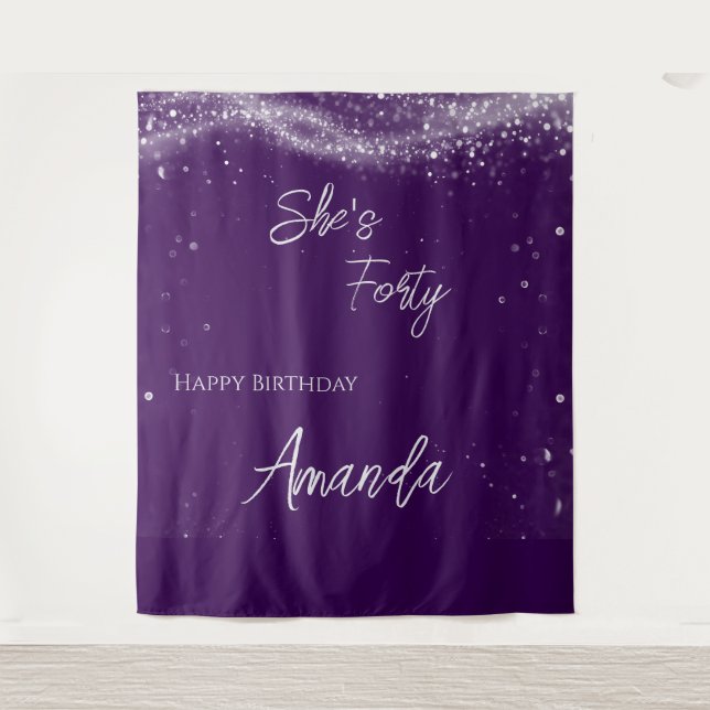 Tapiz Foto de cumpleaños (Anverso)