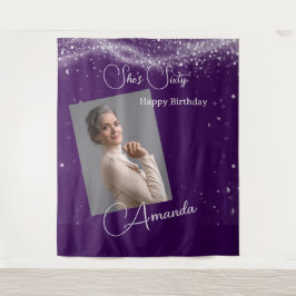 Tapiz Foto de cumpleaños sesenta