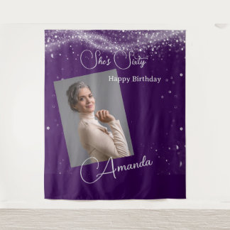 Tapiz Foto de cumpleaños sesenta