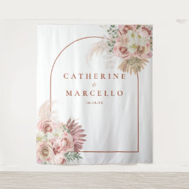 Tapiz Foto de fondo del Boda Pampas Grass Terracotta