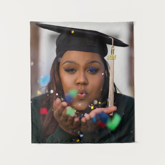 Tapiz Foto de graduación personalizada (Anverso)
