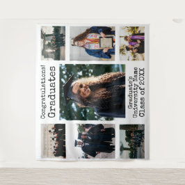 Tapiz Foto de graduados de felicitaciones universitarias