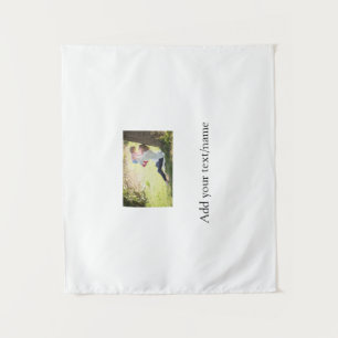 Tapiz Foto de la familia de la hija madre añadir el nomb