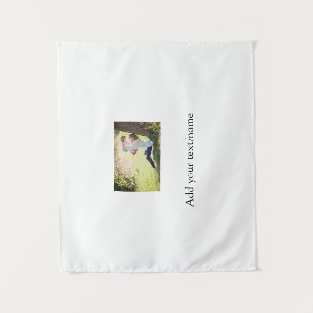 Tapiz Foto de la familia de la hija madre añadir el nomb (Anverso)