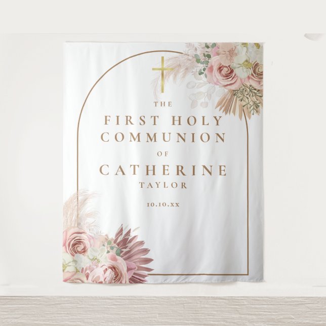 Tapiz Foto de la primera comunicación de Pampas Grass (Anverso)