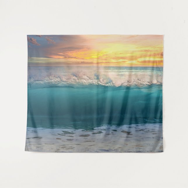 Tapiz Foto de Ocean Sunset Beach 193 (Anverso (horizontal))
