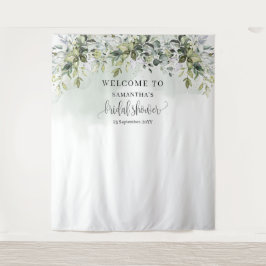 Tapiz Foto de oro del Boho eucalyptus Bridal Shower