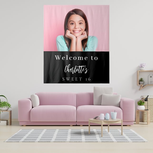 Tapiz Foto de personalizado blanco negro Bienvenida fies (Subido por el creador)