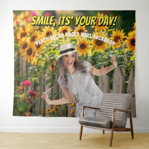 Tapiz Foto - Decoración de fiesta de jardín de girasoles
