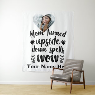 Tapiz Foto del corazón del personalizado: Mamá se puso b