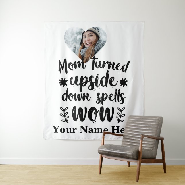 Tapiz Foto del corazón del personalizado: Mamá se puso b (In situ)