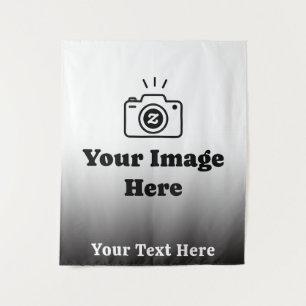 Tapiz Foto favorita personalizada con texto